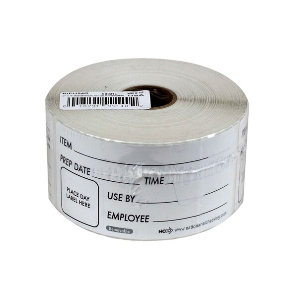 National Checking National Checking 2X4 Removable Item-Prep-Use By Labels, PK500 RIPU24R - main